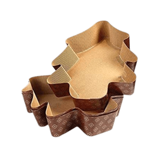 Decor Equip Christmas Tree Shape Plum Cake Paper Moulds