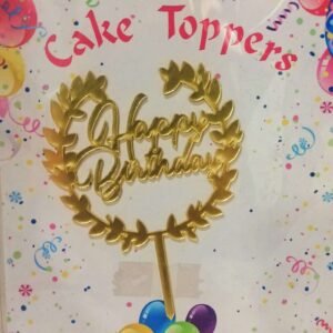 Decor Equip ‘Golden Happy Birthday Tag’ Cake Topper