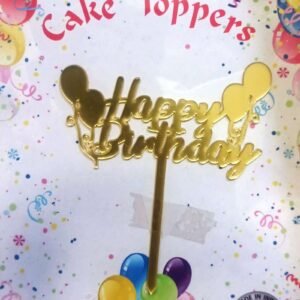 Decor Equip ‘Golden Happy Birthday Tag’ Cake Topper