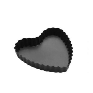 Decor Equip Removable Bottom Loose Base Heart Shape Baking Pie Pan Cake Mould – 9*1/Inch