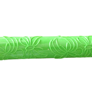 Fondant Green Rolling Pin Flower Textured Pattern