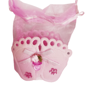 Basket for Chocolate/Gift Packing – Pink Fabric Baby leg Candy Box Bucket