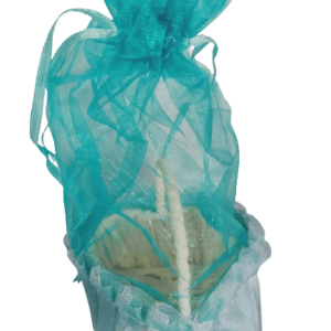 Basket for Chocolate/Gift Packing – Blue Fabric Heart Shape Candy Box