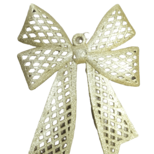 Decor Equip Christmas Decoration Hanging Big Bow - Golden & Silver Colour