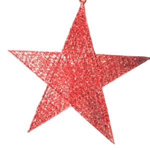 Decor Equip Christmas Decoration Hanging Glitter Star - Multi Colour