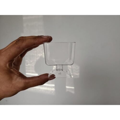 Decor Equip Plastic Dessert Cups Pudding Serveware Wine Glass - 100 ml (Pack of 20)