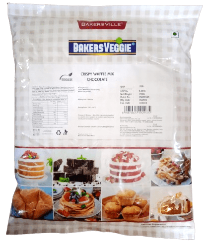 Bakersveggie Waffle Mix Crispy Chocolate - 1 Kg Bakersveggie Waffle Mix Crispy Chocolate - 1 Kg
